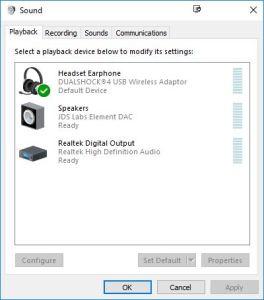 PS4 remote play audio settings